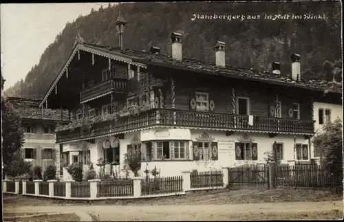 Foto Ak Reit im Winkl im Kreis Traunstein Oberbayern, Rambergerhaus