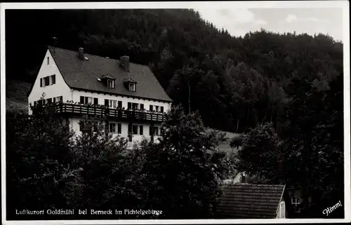 Ak Goldmühl Bad Berneck im Fichtelgebirge Bayern, Gasthof und Pension Schwarzes Ross