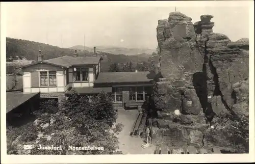 Ak Jonsdorf in Sachsen, Nonnenfelsen, Gasthaus