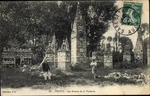 Ak Troyes Aube, Les Ruines de la Vacherie