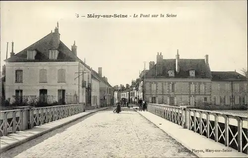 Ak Méry sur Seine Aube, Le Pont sur la Seine