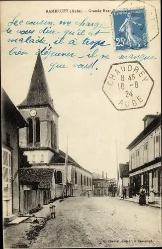 Ak Ramerupt Aube, Grande Rue