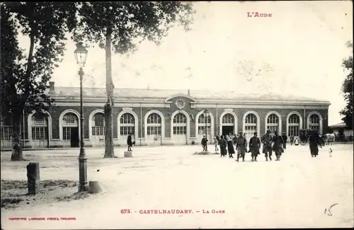 Ak Castelnaudary Aude, La Gare