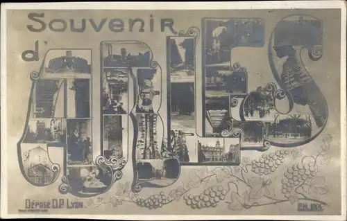 Buchstaben Ak Arles Bouches du Rhône, Stadtansichten