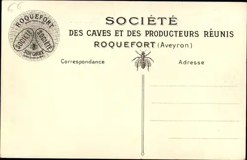 Ak Roquefort sur Soulzon Aveyron, Societe anonyme des Caves, Caves de la Rue