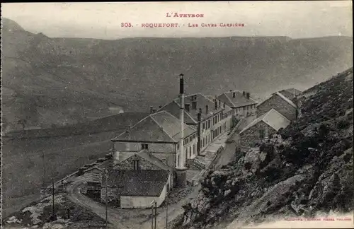 Ak Roquefort sur Soulzon Aveyron, Les Caves Carriere