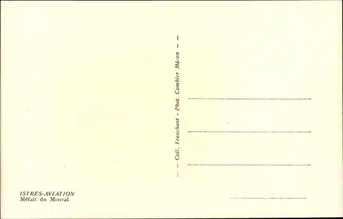 Ak Französisches Flugzeug, Istres Aviation, Avion Mefait du Mistral
