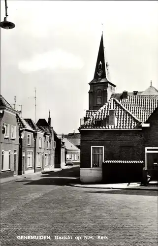 Ak Genemuiden Overijssel, Gezicht op N. H. Kerk