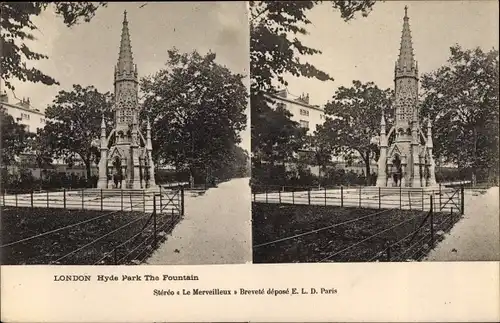 Stereo Ak London City England, Hyde Park, The Fountain