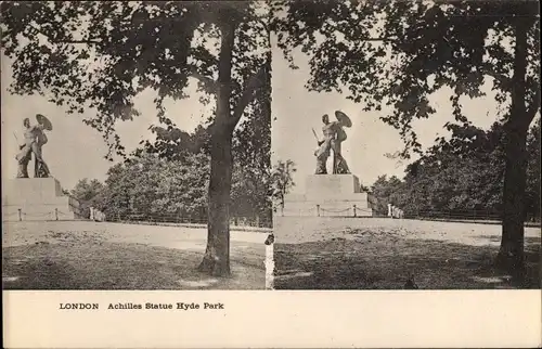 Stereo Ak London City England, Hyde Park, Achilles Statue