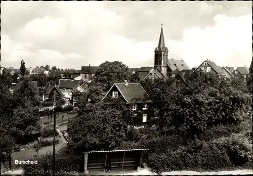 Ak Burscheid in Nordrhein Westfalen, Teilansicht, Haltepunkt Rathaus