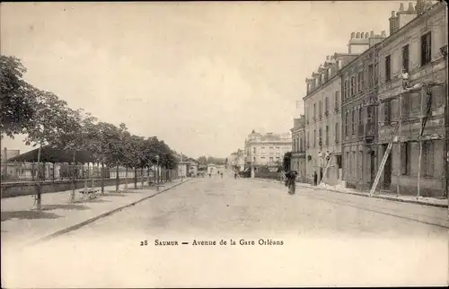 Ak Saumur Maine et Loire, Avenue de la Gare Orleans