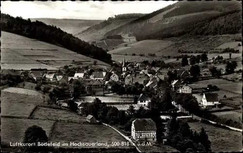 Ak Bödefeld Schmallenberg im Sauerland, Totalansicht der Ortschaft