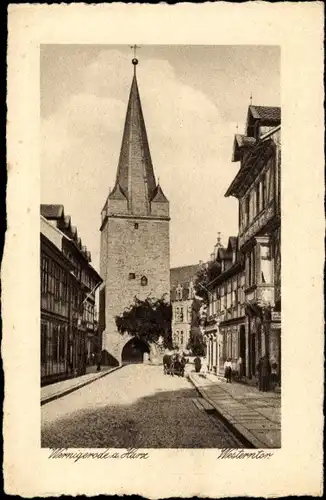 Ak Wernigerode am Harz, Westerntor