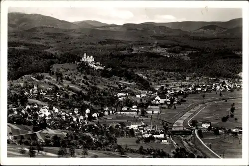 Ak Lörrach in Baden Württemberg, Panorama mit Rötteler Schloss