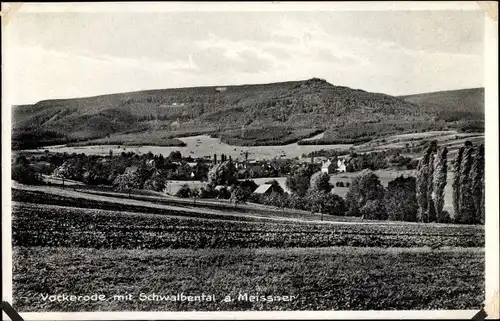 Ak Vockerode Meißner in Hessen, Panorama mit Schwalbenthal
