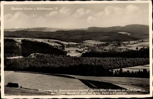 Ak Arnsgrün Zeulenroda Triebes Thüringen Vogtland, Gasthof Goldene Höhe, Bhf. Elster, Mühlhausen