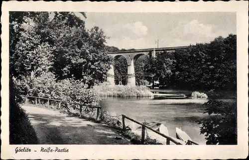 Ak Görlitz in der Lausitz, Neißepartie, Brücke