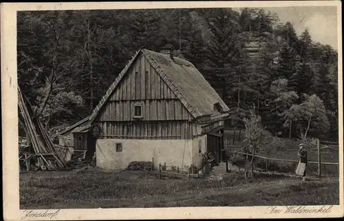 Ak Jonsdorf in Sachsen, Im Waldwinkel