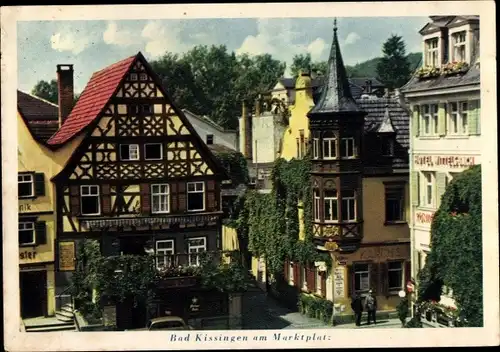 Ak Bad Kissingen Unterfranken Bayern, Marktplatz