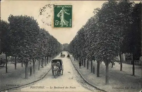 Ak Pontoise Val d'Oise, Le Boulevard des Fosses
