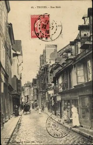 Ak Troyes Aube, Rue Mole