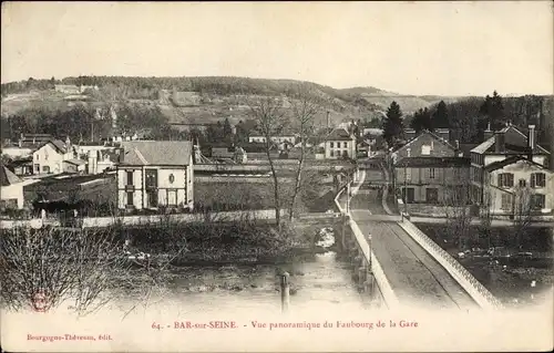 Ak Bar sur Seine Aube, Faubourg de la Gare
