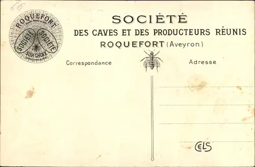 Ak Roquefort-sur-Soulzon Aveyron, Societe anonyme des Caves et Producteurs reunis