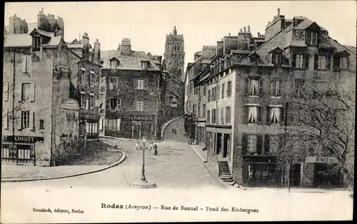 Ak Rodez Aveyron, Rue de Bonnal, Fond des Embergues