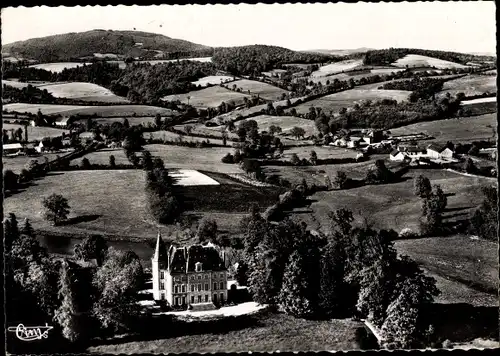 Ak Millay Nièvre, Chateau de Magny, Fliegeraufnahme