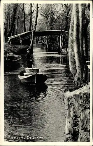 Ak Giethoorn Overijssel Niederlande, De bakker