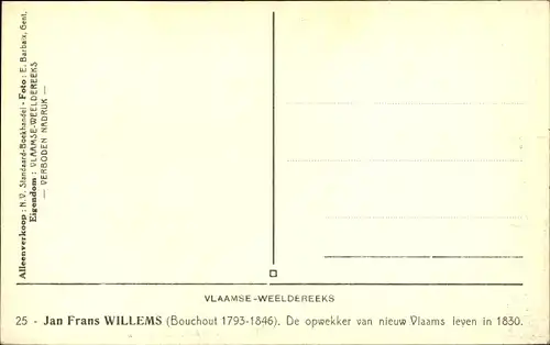 Ak Dichter Jan Frans Willems, Statue