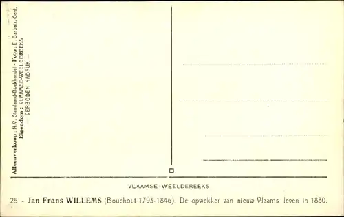 Ak Dichter Jan Frans Willems, Statue