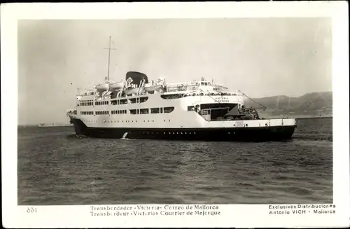 Ak Transbordador Victoria, Correo de Mallorca, Fährschiff