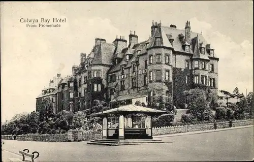 Ak Colwyn Bay Wales, Colwyn Bay Hotel from Promenade