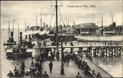 Ak Kingston upon Hull Yorkshire, Corporation Pier