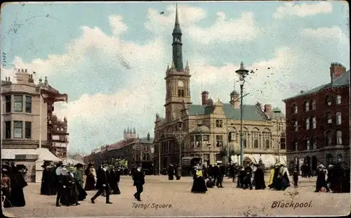 Ak Blackpool Lancashire England, Talbot Square