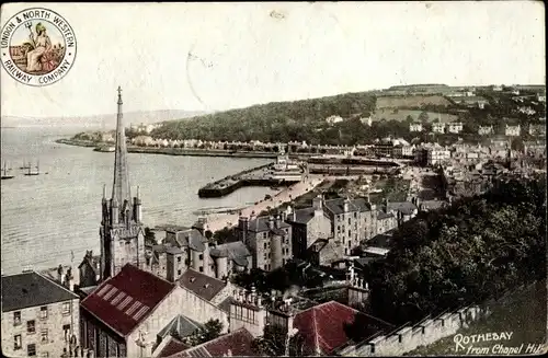 Ak Rothesay Schottland, View from Chapel Hill