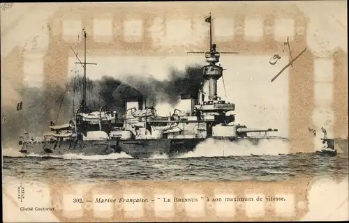 Ak Französisches Kriegsschiff Le Brennus, Marine Militaire Francaise