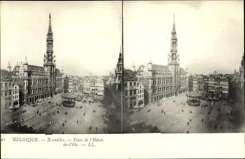 Stereo Ak Bruxelles Brüssel, Place de l'Hotel de Ville