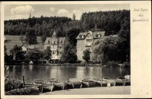 Ak Bad Elster im Vogtland, Am Gondelteich