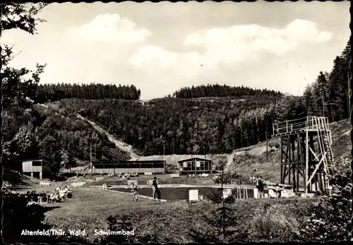 Ak Altenfeld Großbreitenbach in Thüringen, Schwimmbad