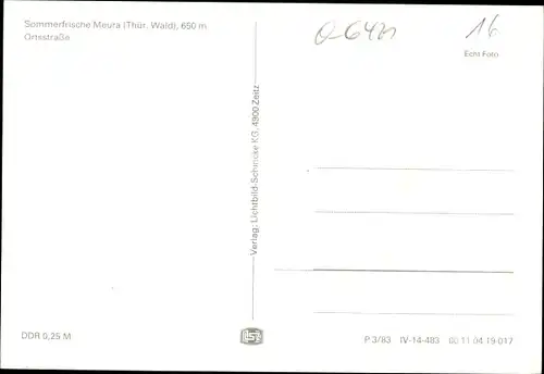 Ak Meura in Thüringen, Ortsstraße