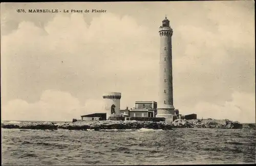 Ak Marseille Bouches du Rhône, Le Phare de Planier