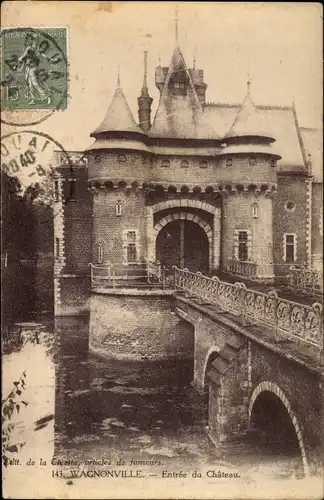 Ak Wagnonville Pas de Calais, Entree du Chateau