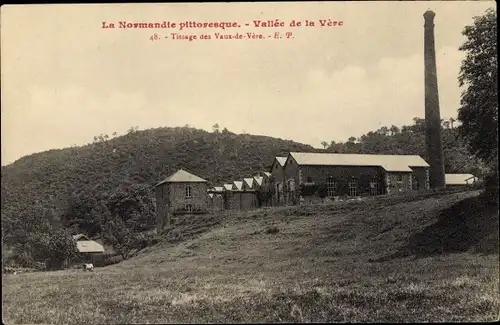 Ak Athis de l'Orne, Vallee de la Vere, Tissage des Vaux de Vere