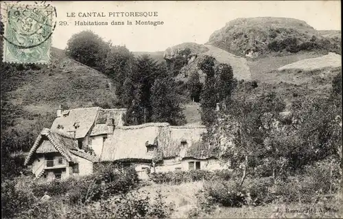 Ak Cantal Frankreich, Habitations dans la Montagne