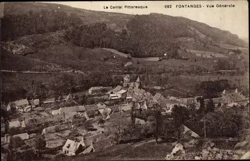 Ak Fontanges Cantal, Vue Generale