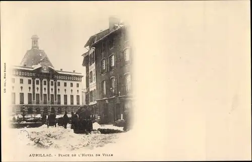 Ak Aurillac Cantal, Place de l'Hotel de Ville