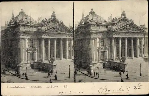 Stereo Ak Bruxelles Brüssel, La Bourse